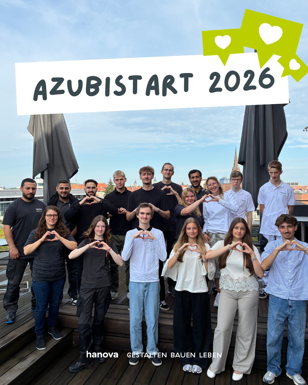 Hey & hallo im #hanovateam!
Schön, dass ihr bei uns seid!
Kommt gut an, fragt viel & habt Spaß bei der Arbeit. 💚🚀

Nach den ersten Einführungstagen wird es langsam ernst. 🙌🏻
18 neue Azubis starten in diesem Jahr bei uns, zusätzlich zwei duale Studierenden. 

Jetzt gerade durchlaufen die Azub…