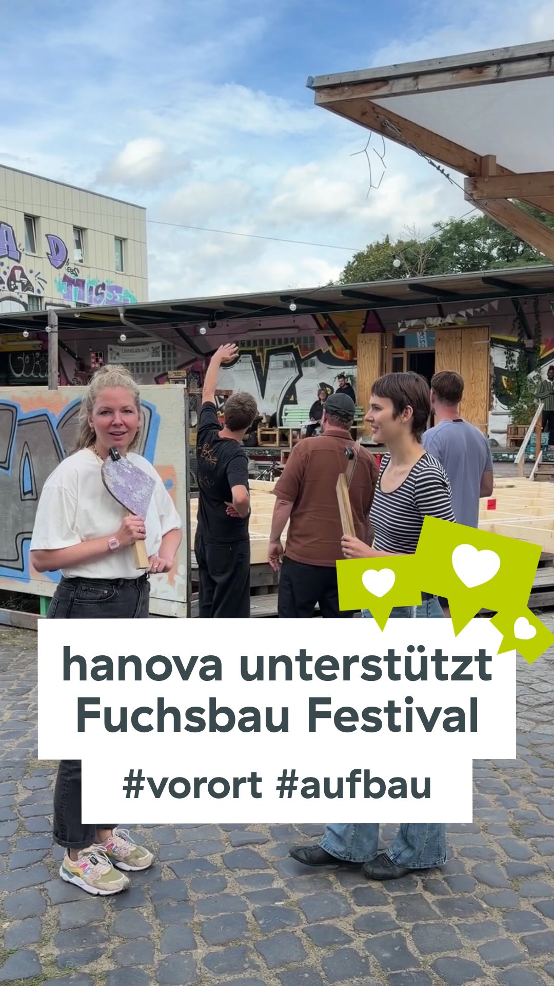 #kulturvielfalt — Für Hannover. 💚 
 
Vor ein paar Tagen durften wir das Fuchsbau-Team beim Aufbau des Festivals besuchen. 
Wir lernten leidenschaftliche kreative Menschen kennen, die so ein buntes und vielfältiges Festival mitten in Hannover möglich machen. 

Mit unserer neuen Kooperation setzen wir…